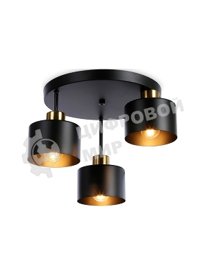 Светильник Ambrella light TR8121/3 BK/BS черный/латунь E27*3 max 40W D370*265