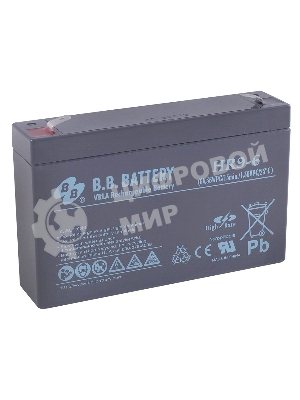 Батарея для ИБП B.B.Battery HR 9-6 6В 9А·ч