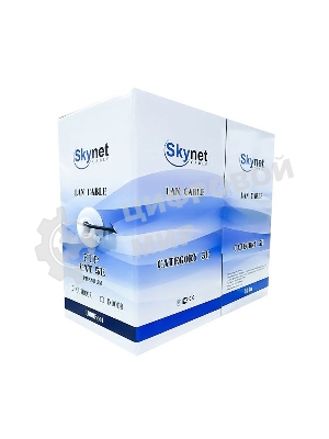 Кабель SkyNet Light FTP indoor 4x2x0,46, медный, FLUKE TEST, кат.5e, однож., 305 м, box, серый