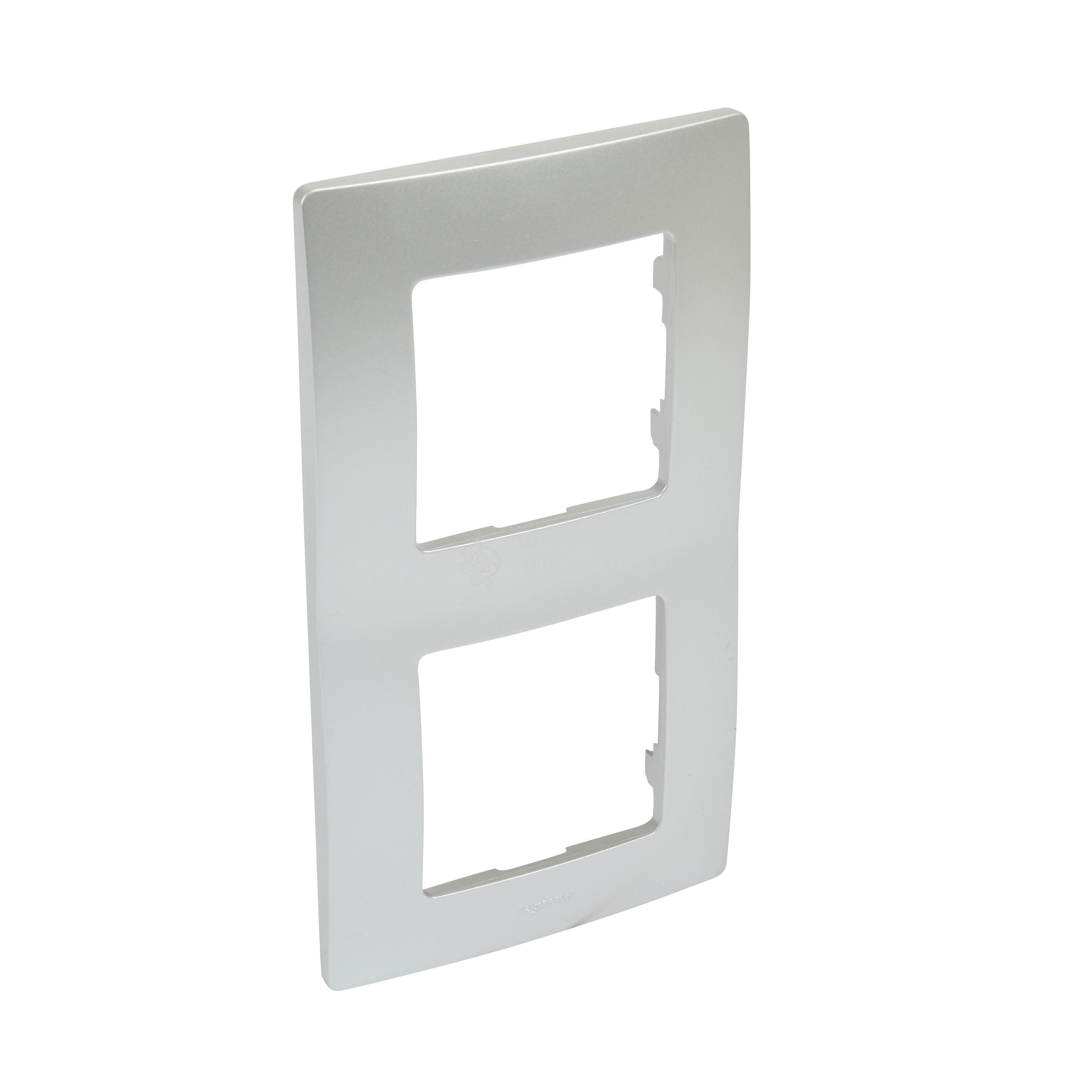 Рамка ETIKA 2 поста алюминий ETIKA Рамка 2 поста алюминий