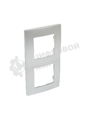 Рамка ETIKA 2 поста алюминий ETIKA Рамка 2 поста алюминий