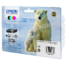 Картридж струйный Epson C13T26164010 черный/голубой/желтый/пурпурный набор карт. (200 стр 17 мл ) для Epson XP-600/605/700/710/800