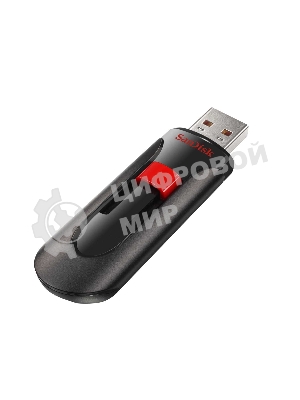 Флешка USB Sandisk CZ60 Cruzer Glide (SDCZ60-032G-B35), 32Gb, USB 2.0, R/W 30/8, черный/красный