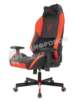 Кресло игровое Knight Neon черный/красный соты эко.кожа с подголов. крестовина металл