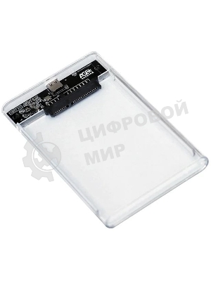 Внешний корпус для HDD/SSD AgeStar 3UB2P4C SATA III пластик прозрачный 2.5