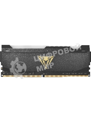 Оперативная память Patriot Viper Steel, DDR4, 8GB (1x8GB), 3200MHz, CL18, DIMM, с радиатором, RGB, черный