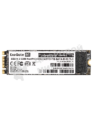 Накопитель SSD ExeGate, 1Tb, M.2 2280, SATA, R/W 551/480