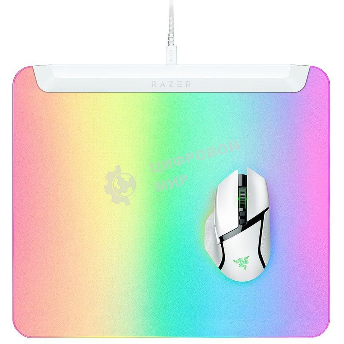 Игровой коврик для мыши Razer Firefly V2 Pro белый Hard Surface Mouse Mat