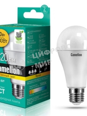 Лампа cветодиодная Camelion LED20-A65/830/E27 20Вт 220В 13164