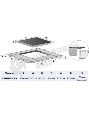 Индукционная варочная панель Maunfeld CVI904SFLBK LUX Inverter