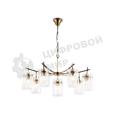 Люстра Ambrella light LH56033/7+1 BS/CL латунь/прозрачный E14*8 max 40W D790*1200