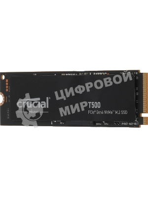 Накопитель SSD Crucial T500, 500Gb, M.2 2280, PCIe 4.0 x4, NVMe, R/W 7200/5700