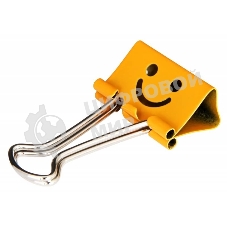 Зажимы Deli 8487 smile 19 мм ассорти (упаковка: 40 шт) пластиковая туба