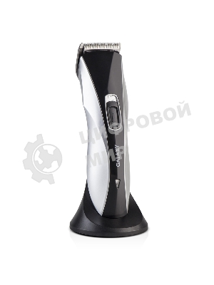 Набор для стрижки Galaxy Line GL 4155, черный с серебристым, лезвия из японской нержавеющей стали, индикатор работы и заряда, время непрерывной работы 45 мин, 4 насадки–расчески (3, 6, 9, 12 мм), эргономичный дизайн