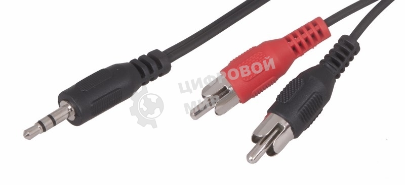 Шнур Rexant Стерео 3,5 мм - 2 RCA, 3 м (10 шт./уп.)