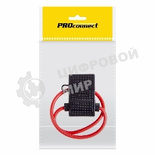 Держатель предохранителя PROconnect, тип вилочный, черный, 1 шт., пакет БОПП