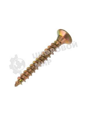 Саморез универсальный Kranz 3х25, желтый цинк, короб (200 шт./уп.)