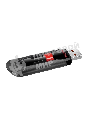 Флешка USB Sandisk CZ60 Cruzer Glide (SDCZ60-032G-B35), 32Gb, USB 2.0, R/W 30/8, черный/красный