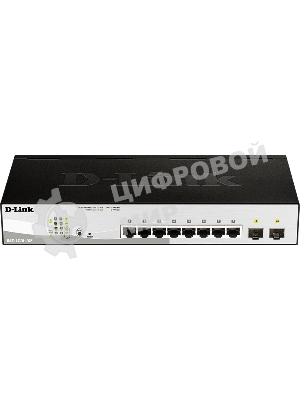 Коммутатор D-Link DGS-1210-10P/F3A, 8×1 Гбит/с + 2×1 Гбит/с SFP, настраиваемый