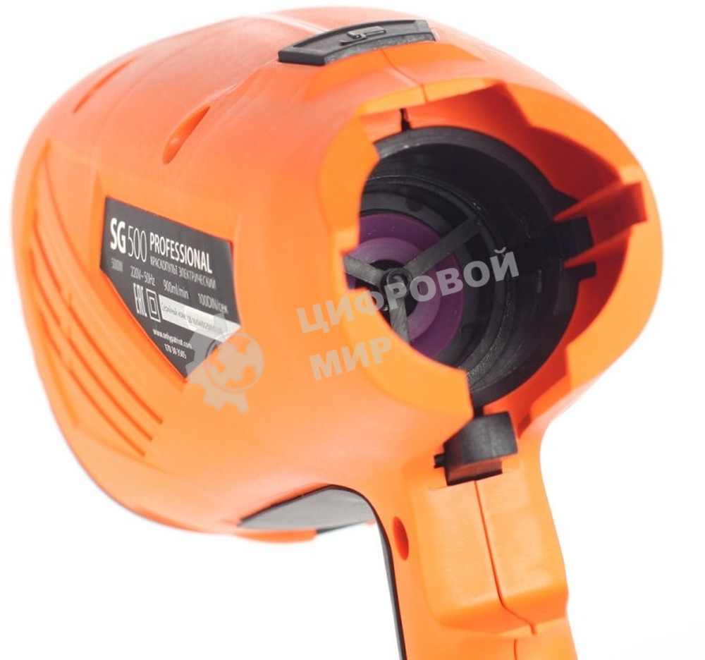 Краскопульт электрический PATRIOT SG500 HVLP 500 Вт., 100 DIN/сек, Расход 900 мл/мин., Резервуар: 1300 мл