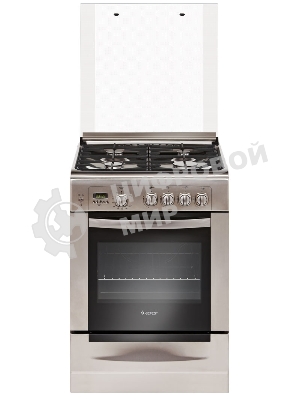 Плита газовая Gefest ПГ 6100-04 0004 серебристый, конфорок 4 шт, духовка 52 л, 60 см x 85 см x 60 см