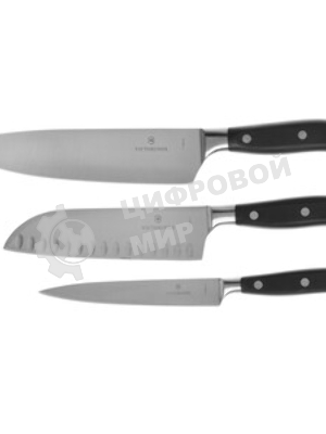 Набор ножей кухонных Victorinox Forged Chefs (7.7243.3) компл.: 3 шт черный, подар. коробка