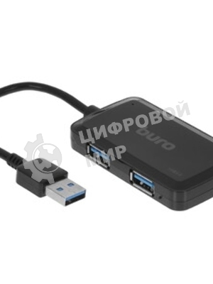 USB-концентратор Buro BU-HUB4-U3.0-S, USB 3.0, USB 4 порта, USB