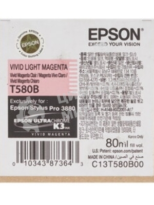Картридж струйный Epson C13T580B00 светло-пурпурный (80мл)