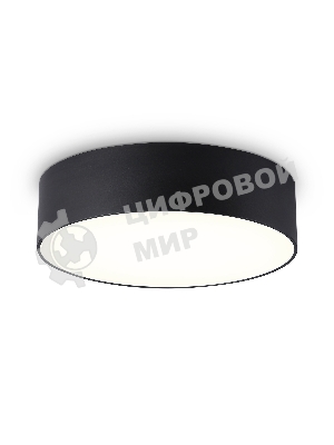 Потолочный светодиодный светильник Ambrella light FV5517 BK черный LED 18W 3000K D160*58 (Без ПДУ)