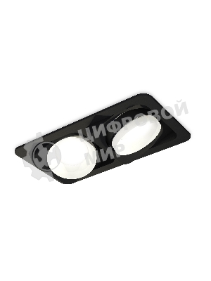 Комплект встраиваемого светильника Ambrella light XC7664020 SBK/SWH черный песок/белый песок MR16 GU5.3 (C7664, N7030)