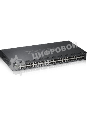 Коммутатор Zyxel GS1920-48v2 Hybrid Smart switch Zyxel Nebula Flex, 44xGE, 4xCombo (SFP/RJ-45), 2xSFP, Standalone/cloud management