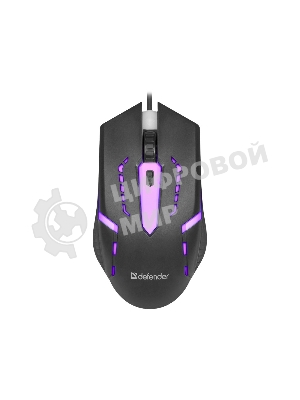 Мышь проводная Defender Hit MB-601 черный, 1200 dpi, USB, кнопки - 4