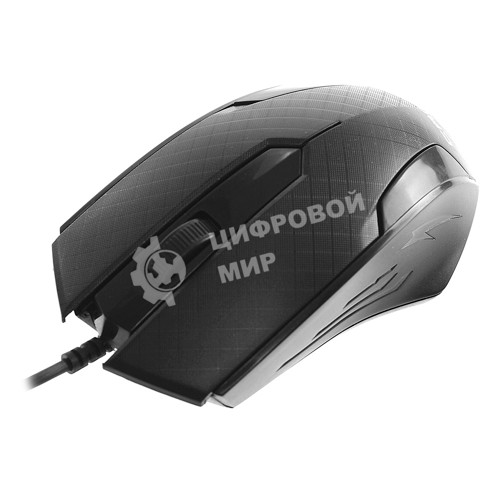 Мышь проводная Crown CMM-100 черный, 1000 dpi, USB, кнопки - 3
