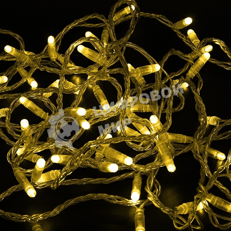 Гирлянда Neon-night Нить 10м, постоянное свечение, прозрачный ПВХ, 230В, желтый