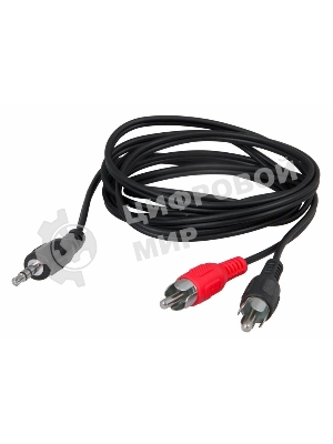 Шнур Rexant Стерео 3,5 мм - 2 RCA, 3 м (10 шт./уп.)