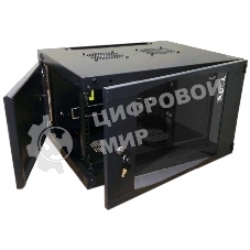 Шкаф настенный Lanmaster Next TWT-CBWNG-12U-6X6-BK 12U 550x600мм пер.дв.стекл съемные бок.пан. 60кг черный