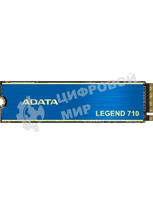 Накопитель SSD ADATA LEGEND 710, 512Gb, PCIe 3.0 x4, M.2 2280, NVMe, R/W 2400/1600, с радиатором