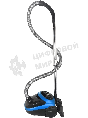 Пылесос Hyundai HYV-B1550 синий/черный, 250/1800 Вт, уборка сухая, пылесборник мешок, 1.5 л (в компл.:1мешок)