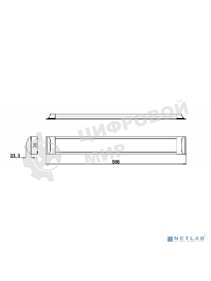 Светодиодный светильник ЭРА SPO-5-20-4K-M (F) 600x75x25 18Вт 1200Лм 4000К мат СТАЛЬ-БЕЛ