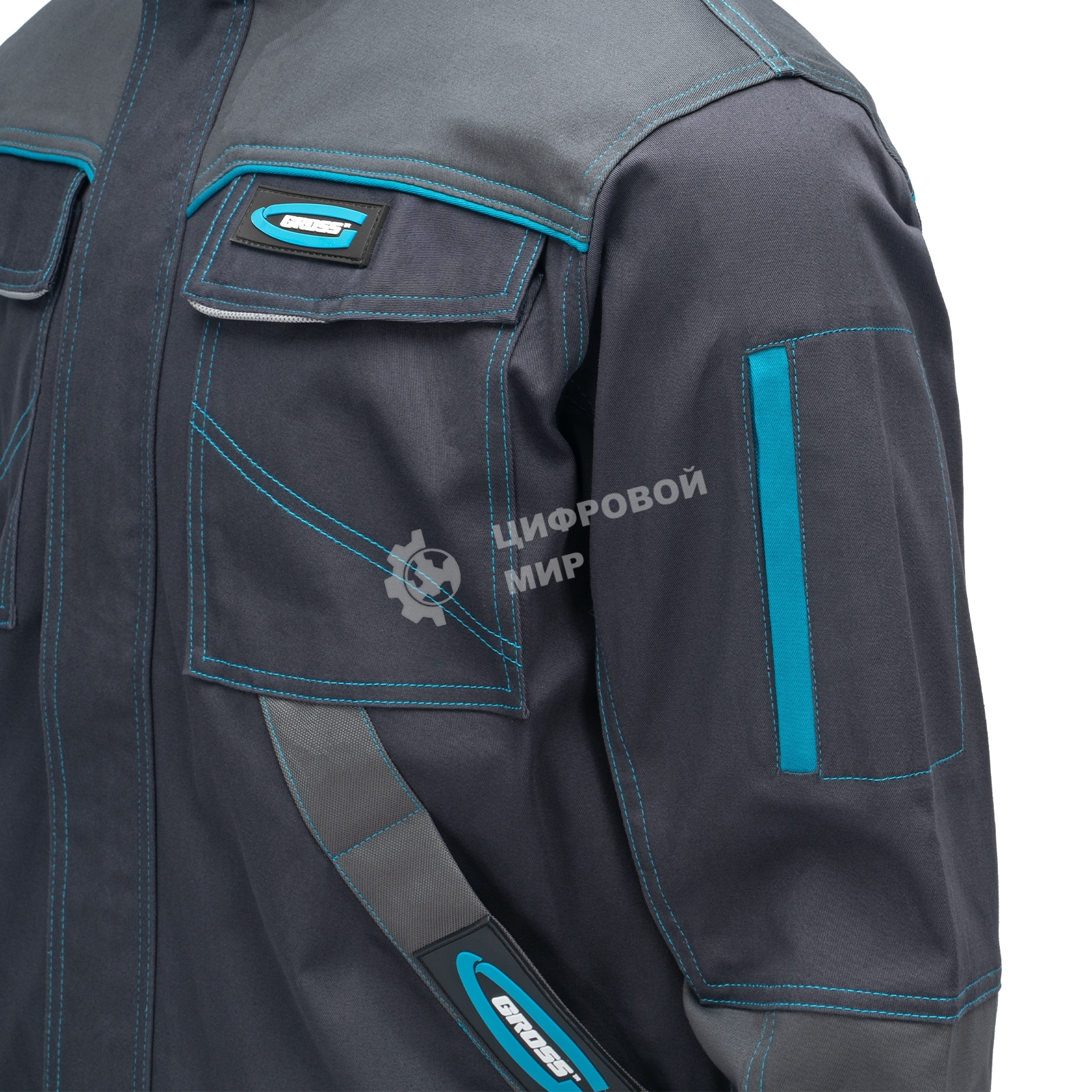 Куртка профессиональная рабочая, 97% хлопок 3% спандекс, XXL Gross