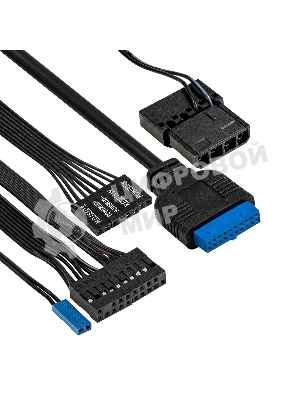 Компьютерный корпус Minitower ExeGate i3 SEA (mATX, БП 700NPX, 2*USB+1*USB 3.0, HD аудио, черный, 1 вент. 12см с RGB подсветкой, передняя и боковая панели - закаленное стекло)