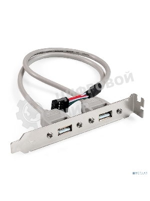 Планка портов в корпус 2xUSB2.0 ExeGate BrctUSB2-2A (USB 2.0 9pin (IDC 9pin F) --> 2x USB 2.0 Af, кабель 20 см)