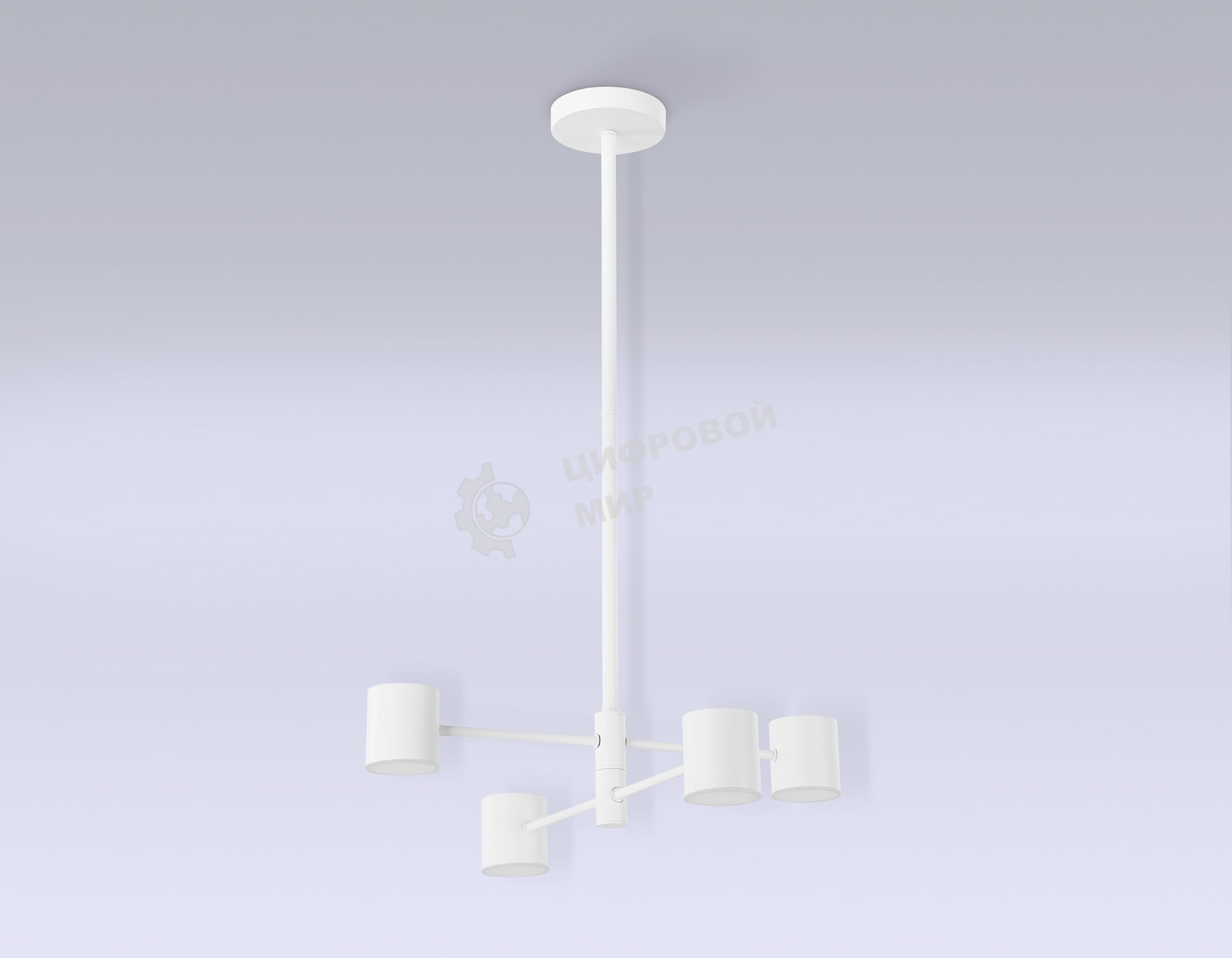 Подвесной светодиодный светильник Ambrella light FL51705/4 WH белый 3000K/4200K/6400K 20W D500*780 (Без ПДУ)