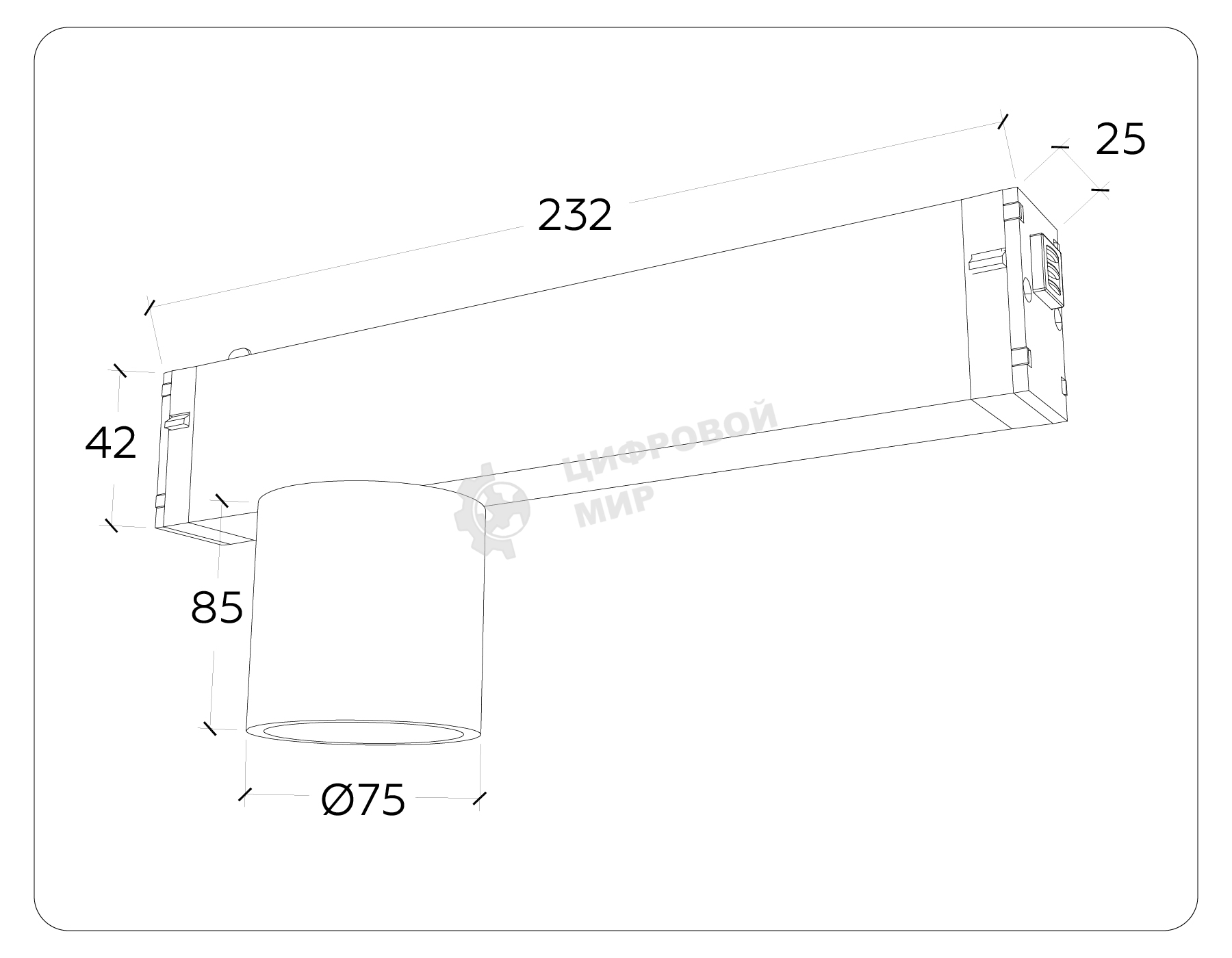 Управляемый светодиодный светильник для шинопровода Magnetic Ambrella light GL1241 WH белый IP20 7W 3000K-6400K 220V 24° D75*85 (Без ПДУ)