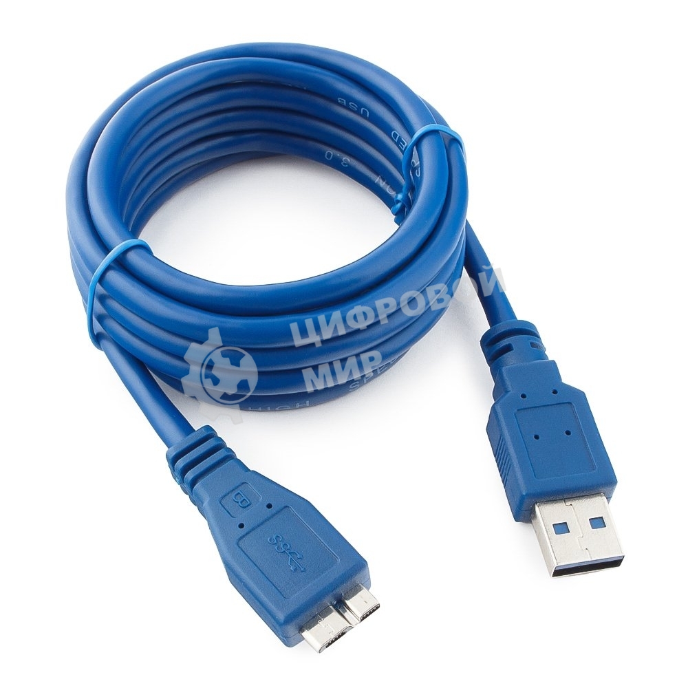 Кабель USB 3.0 для соед. 1.8м А-microB (5 pin) PRO позол.конт., пакет
