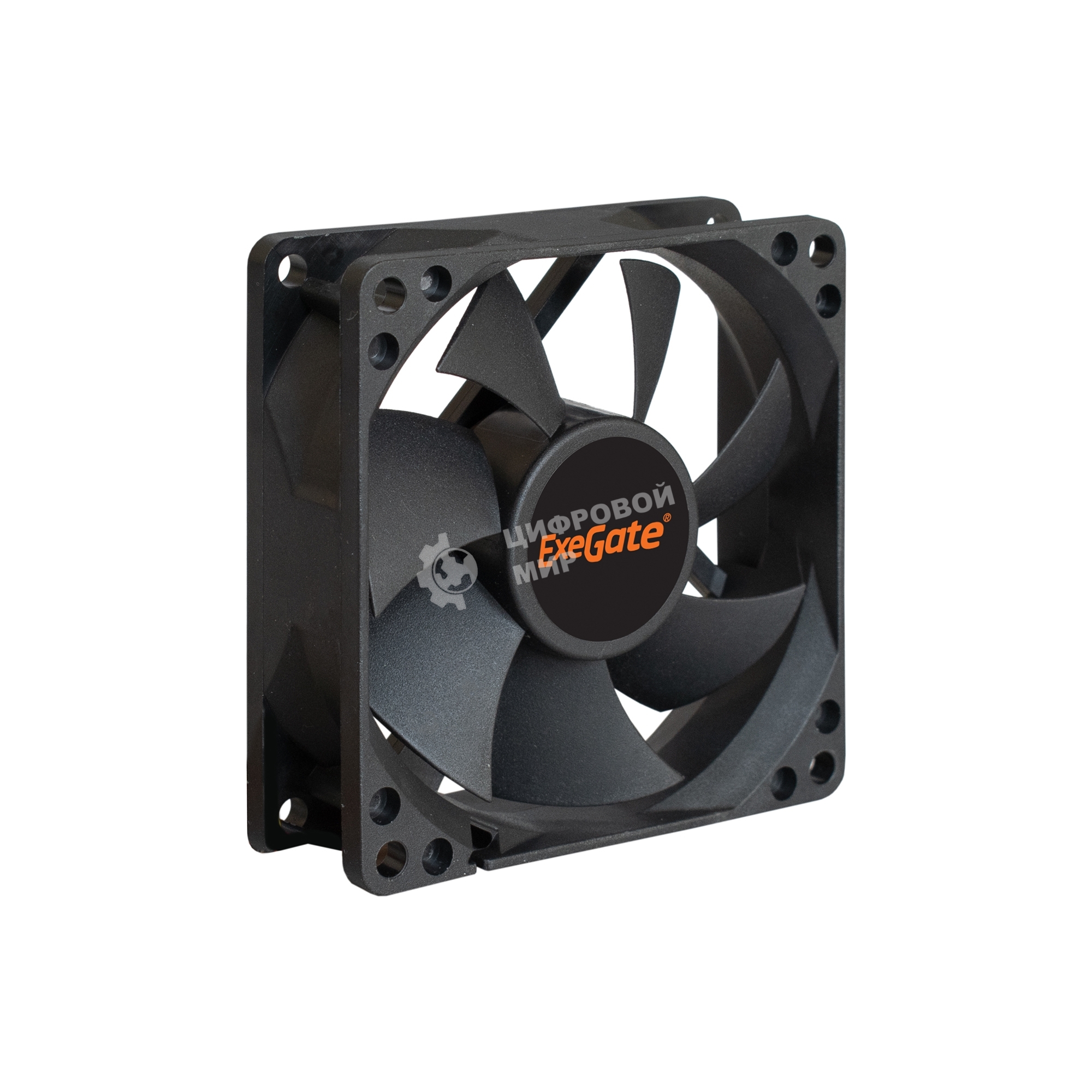 Вентилятор для корпуса ExeGate EX08025S3P черный, 80 мм, 2200 об/мин, 22.5 дБ, 3 pin