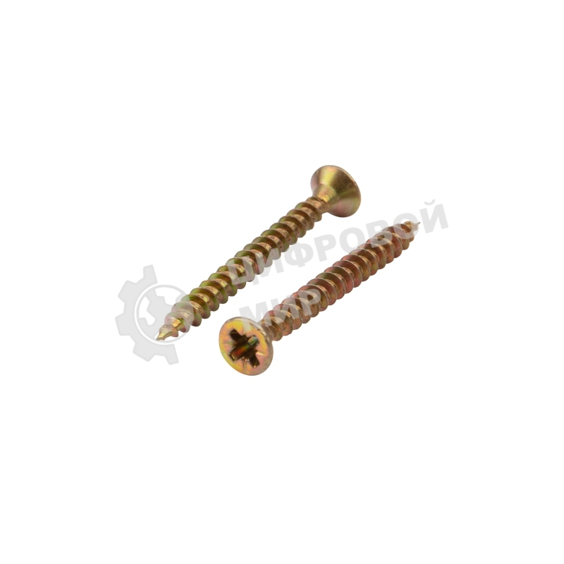 Саморез универсальный Kranz 3.5х35, желтый цинк, короб (200 шт./уп.)