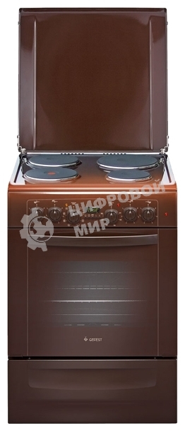 Плита электрическая Gefest 6140-03 0001 коричневый, конфорок 4 электрических, духовка 55 л, 60 см x 85 см x 60 см
