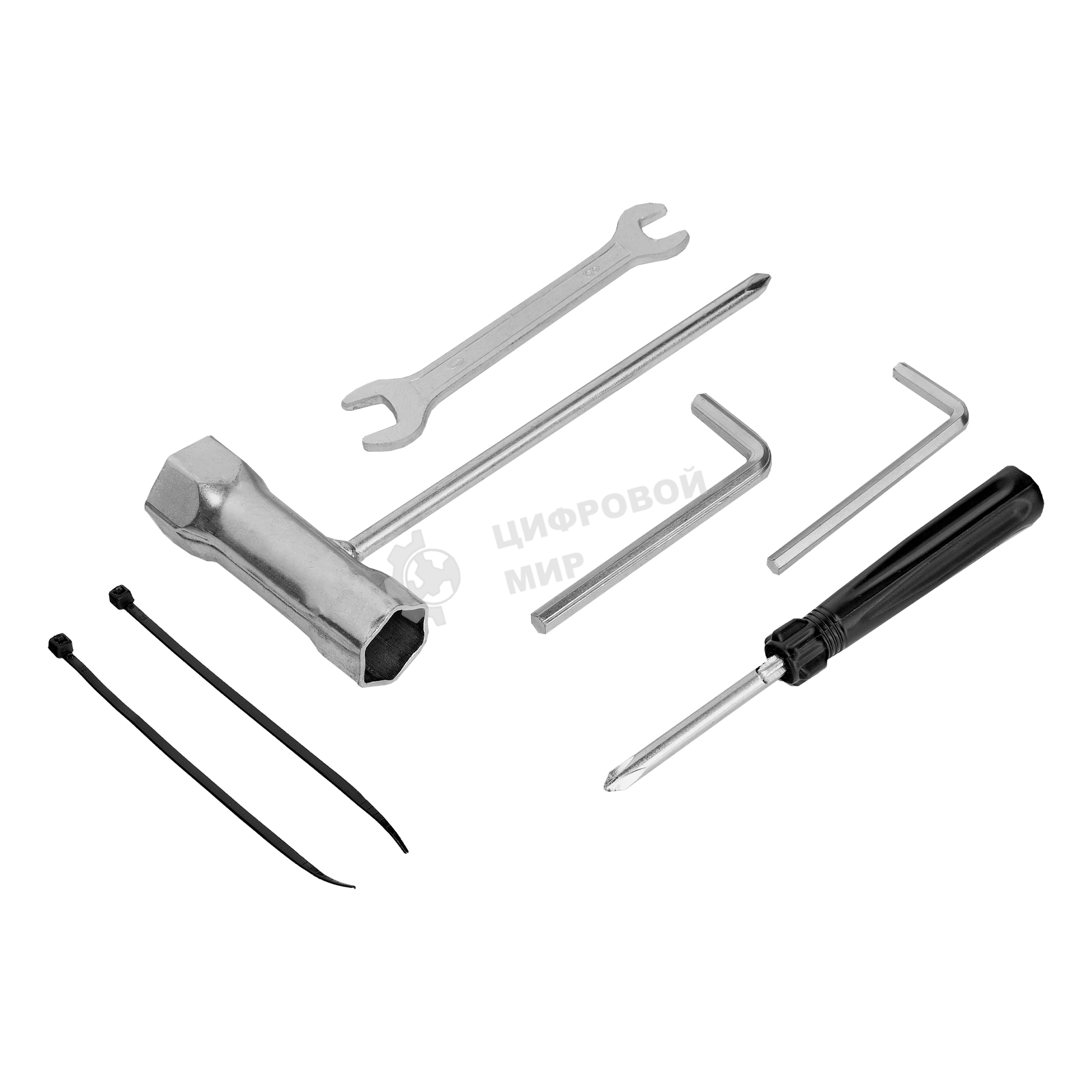 Триммер бензиновый Сибртех БКС-1300, 25 см3, 1,3 л.с., неразъемная штанга, состоит из 2 частей