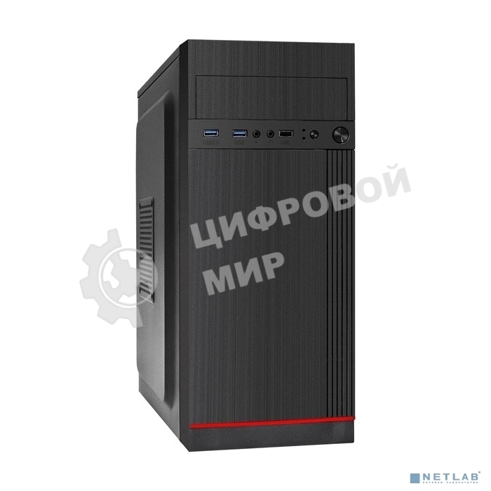 Компьютерный корпус Miditower ExeGate AA-442U2-AA400 (ATX, AA400 8 см, 1хUSB+2хUSB 3.0, аудио, черный)